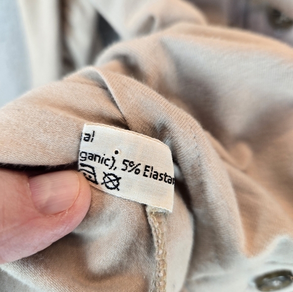 Anne Isabella Beige Asymmetrical Womens Shirt Sz S Button Front Long Sleeve - Picture 8 of 15